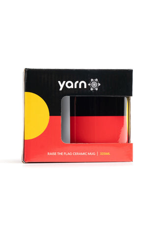 (Bulk Order) "Raise the Flag" Aboriginal Flag Ceramic Coffee Mug In Gift Box