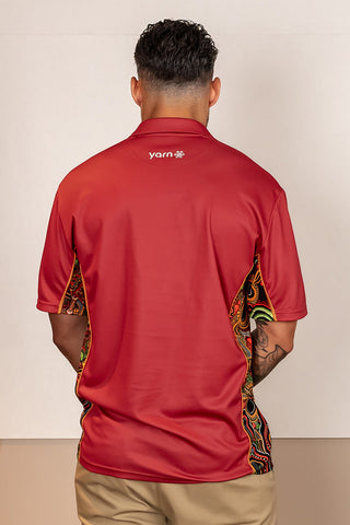 (Bulk Order) Proud & Deadly NAIDOC 2024 Ochre Red Bamboo (Simpson) Unisex Polo Shirt