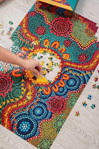 Wurung (Branches) 1000 Piece Indigenous Artwork Puzzle - Ready Stock