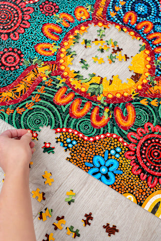 Wurung (Branches) 1000 Piece Indigenous Artwork Puzzle - Ready Stock