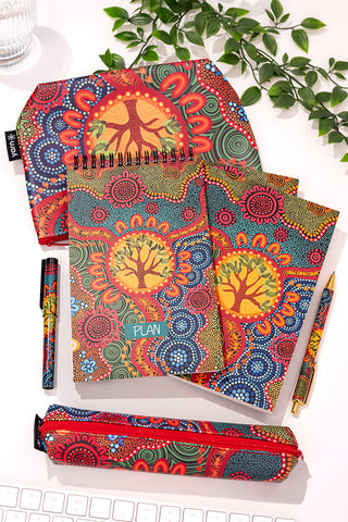 Wurung (Branches) Small Rectangular Pencil Case with Pen - Ready Stock