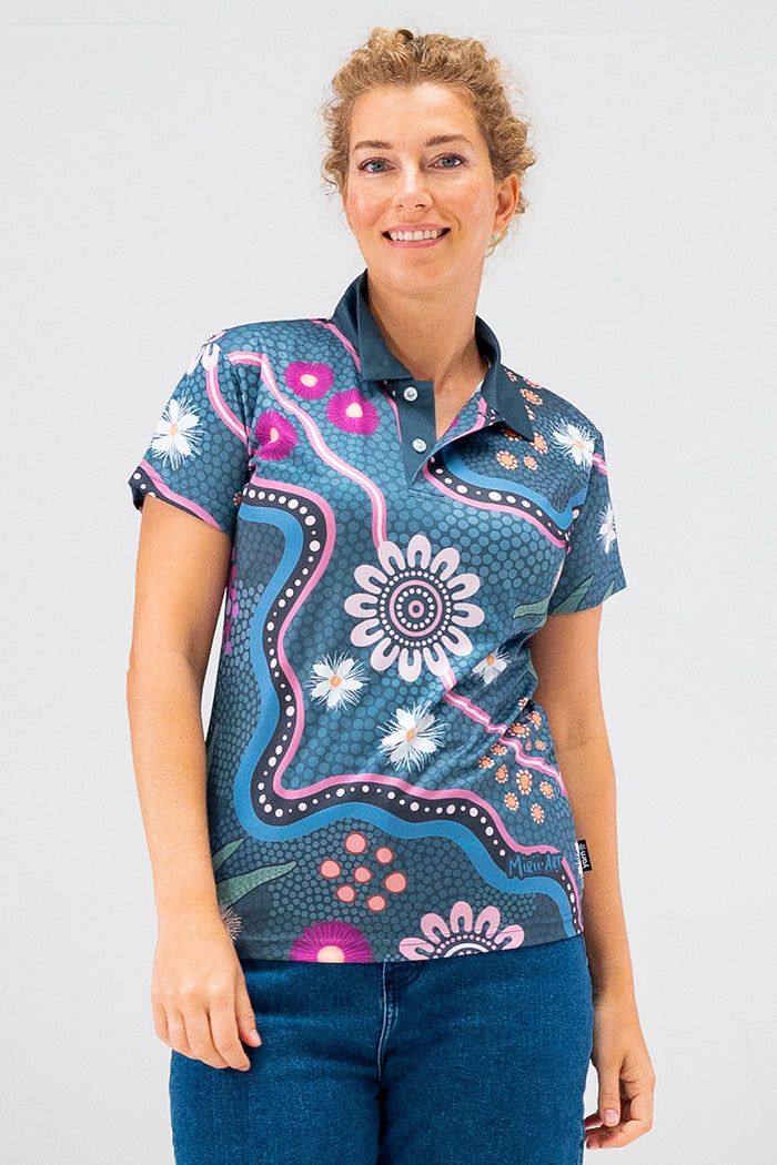 Bush Tucker Gathering UPF 50+ Unisex Polo Shirt