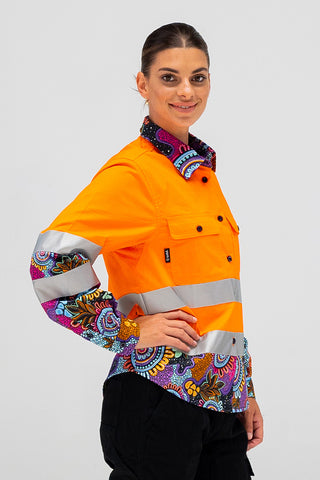 Celebration High Vis Orange 100% Cotton Drill Women