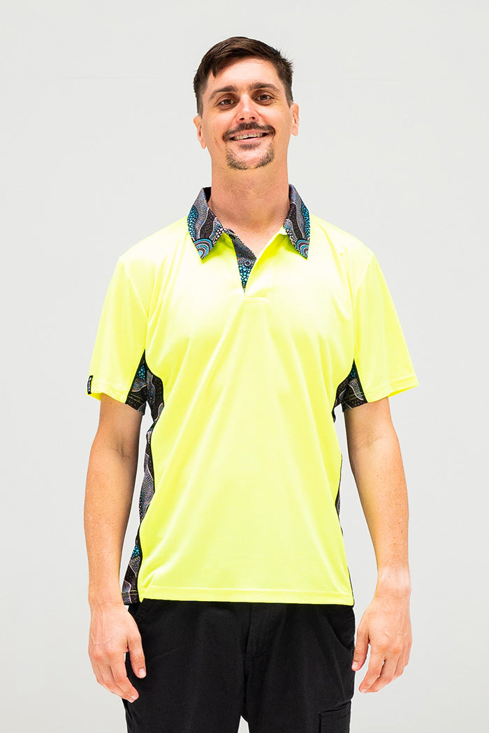 Family High Vis Fluoro Yellow Unisex Polo Shirt