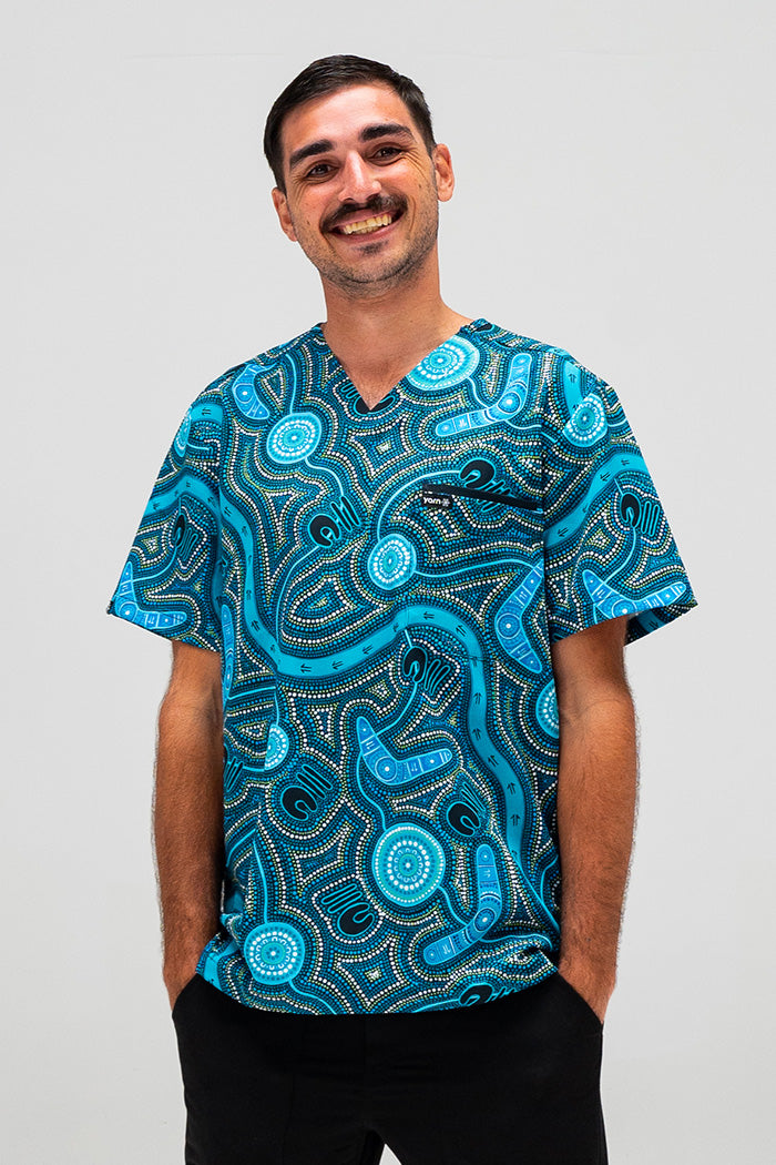 Deadly Dads Unisex Single Pocket Scrub Top