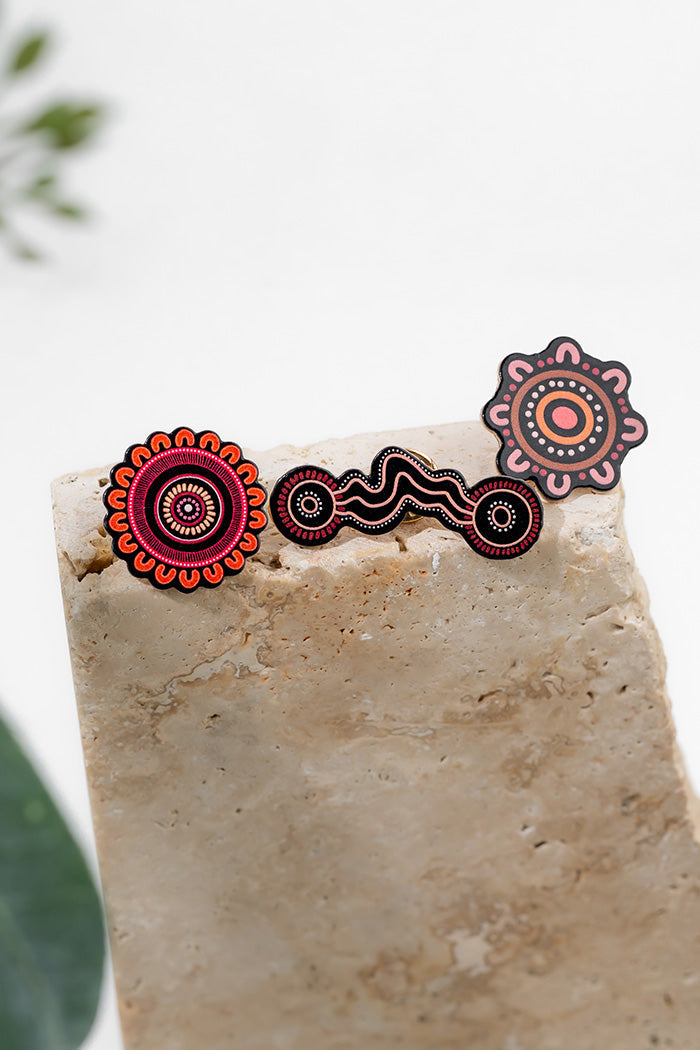(Bulk Order) Igniting Our Journey NAIDOC 2024 Lapel Pin (3 Pack)