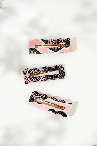 Boobie Sista Snap Hair Clip (Wave) Collection (3 Pack) - Ready Stock