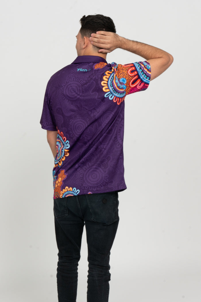 Celebration UPF50+ Purple Bamboo Essence Polo Shirt