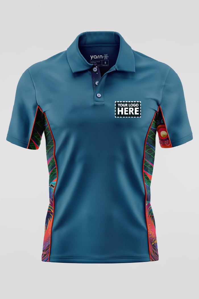 Fire Spirit People Aqua Bamboo (Simpson) Polo Shirt