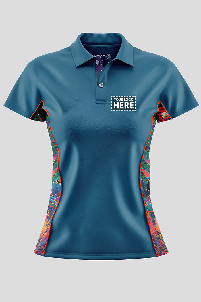 Fire Spirit People Aqua Bamboo (Simpson) Polo Shirt