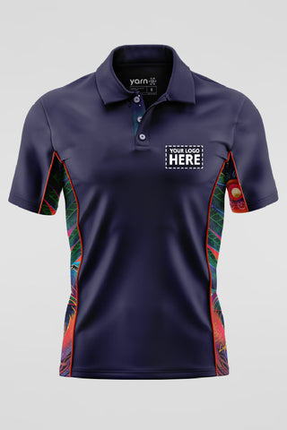 Fire Spirit People Navy Bamboo (Simpson) Polo Shirt