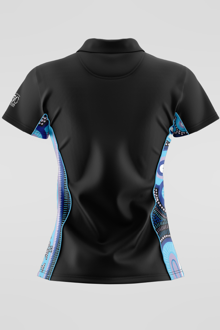 (EXPRESS) Future Dreaming NAIDOC 2025 Black Bamboo (Simpson) Polo Shirt