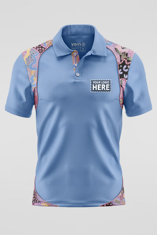 Guiding Light NAIDOC 2024 Sky Blue Bamboo (Classic) Polo Shirt