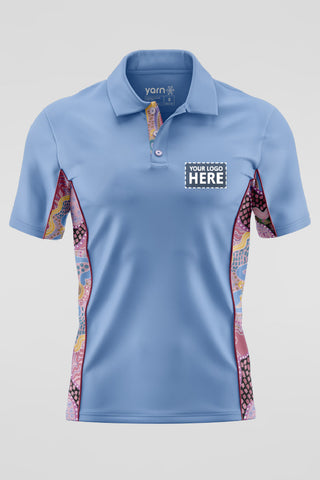 Guiding Light NAIDOC 2024 Sky Blue Bamboo (Simpson) Polo Shirt