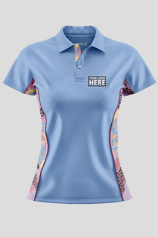 Guiding Light NAIDOC 2024 Sky Blue Bamboo (Simpson) Polo Shirt