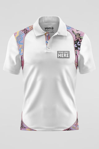 Guiding Light NAIDOC 2024 White Bamboo (Classic) Polo Shirt