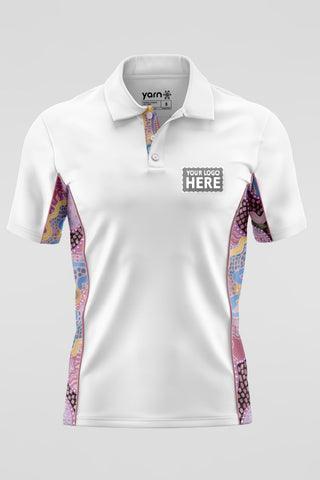 Guiding Light NAIDOC 2024 White Bamboo (Simpson) Polo Shirt