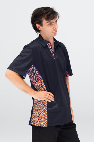 Our Many Tribes UPF50+ Bamboo (Simpson) Polo Shirt