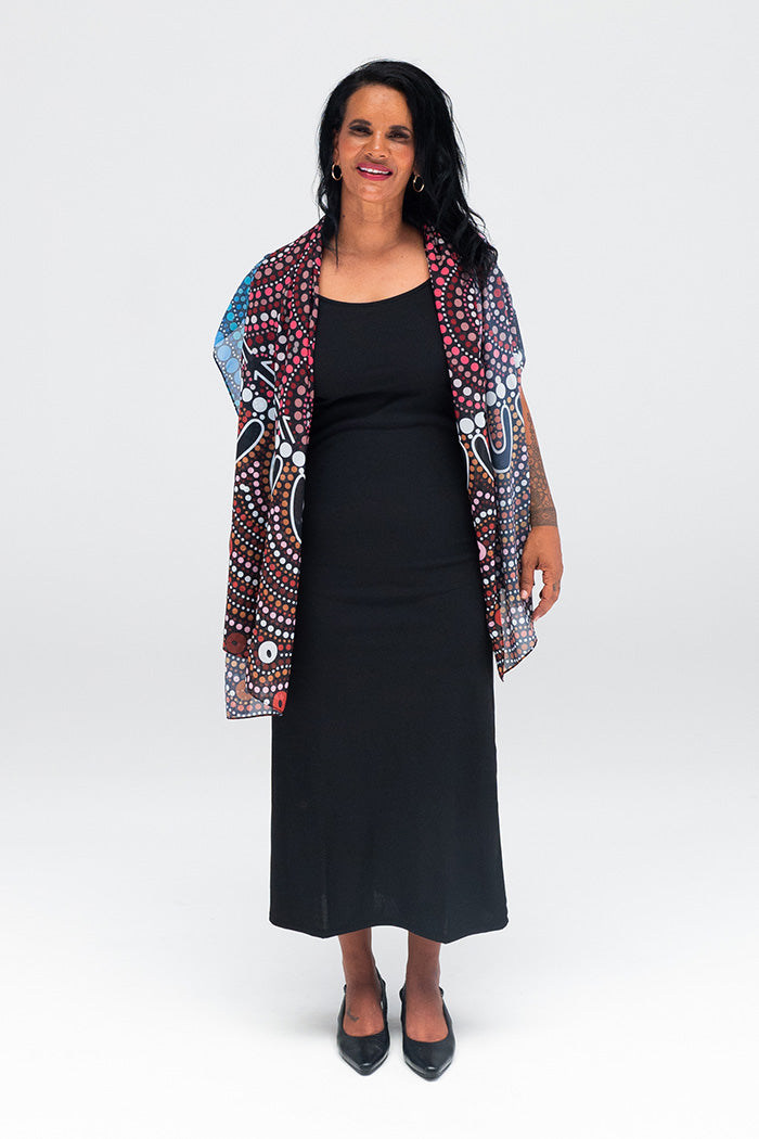 Heal Our Nura Rectangle Chiffon Scarf