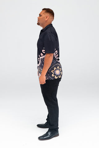 The Path They Have Laid UPF50+ Black Bamboo Essence Polo Shirt
