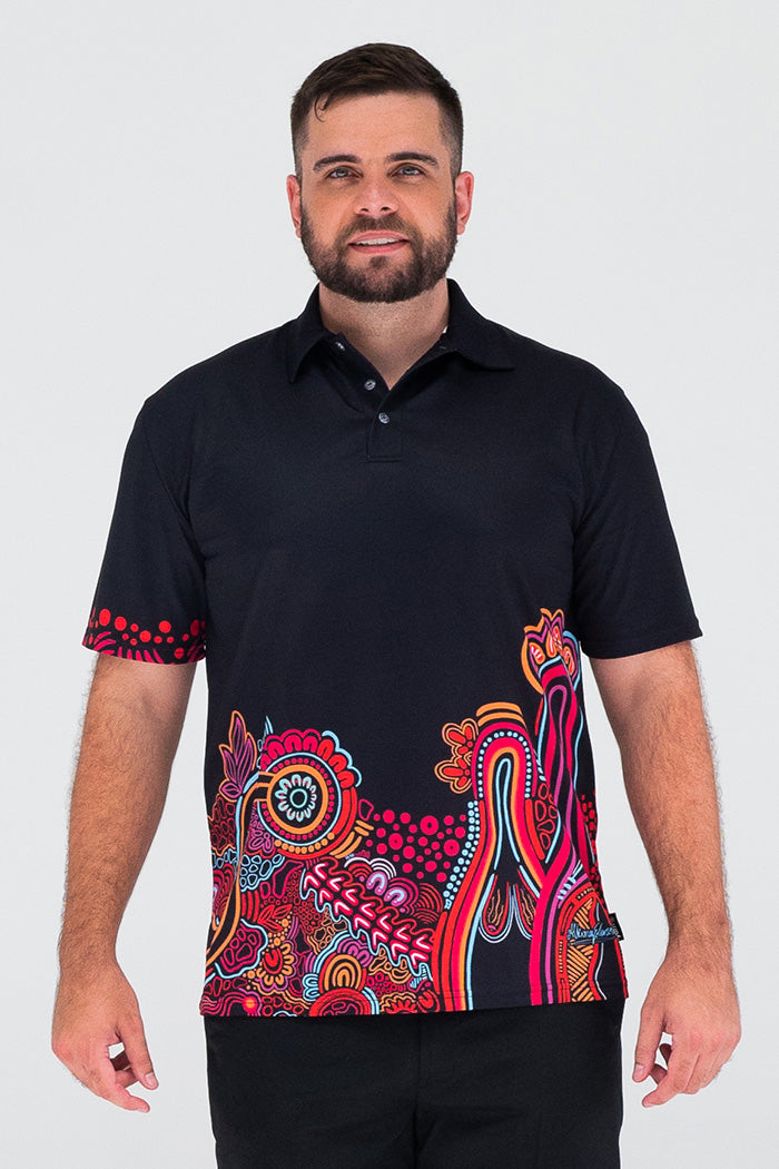 Knowledge Holders UPF50+ Black Bamboo Essence Polo Shirt