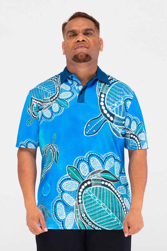 Ocean Turtles UPF50+ Unisex Polo Shirt