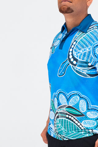 Ocean Turtles UPF50+ Polo Shirt