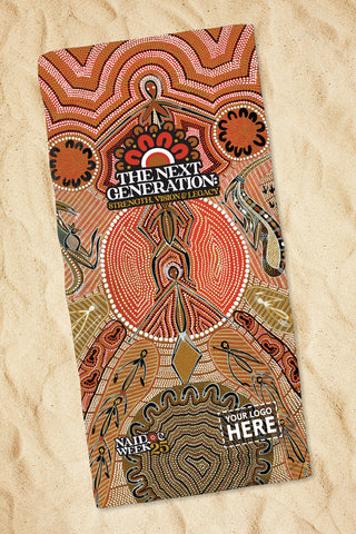 Leaving Footprints NAIDOC 2025 Beach Towel