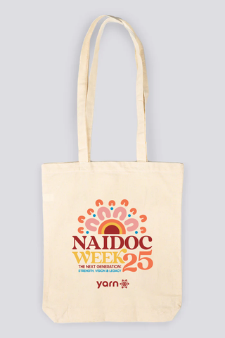 NAIDOC 2025 Natural Long Handle Cotton Tote Bag