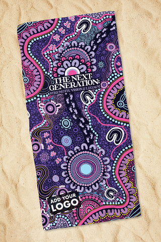 Muru To Our Biriwal (Pathway To Our Future) NAIDOC 2025 Beach Towel