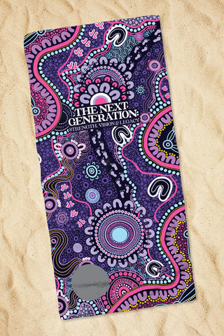 Muru To Our Biriwal (Pathway To Our Future) NAIDOC 2025 Beach Towel