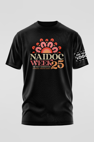 NAIDOC 2025 Black Cotton Crew Neck T-Shirt