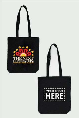 The Next Generation NAIDOC 2025 Black Long Handle Cotton Tote Bag