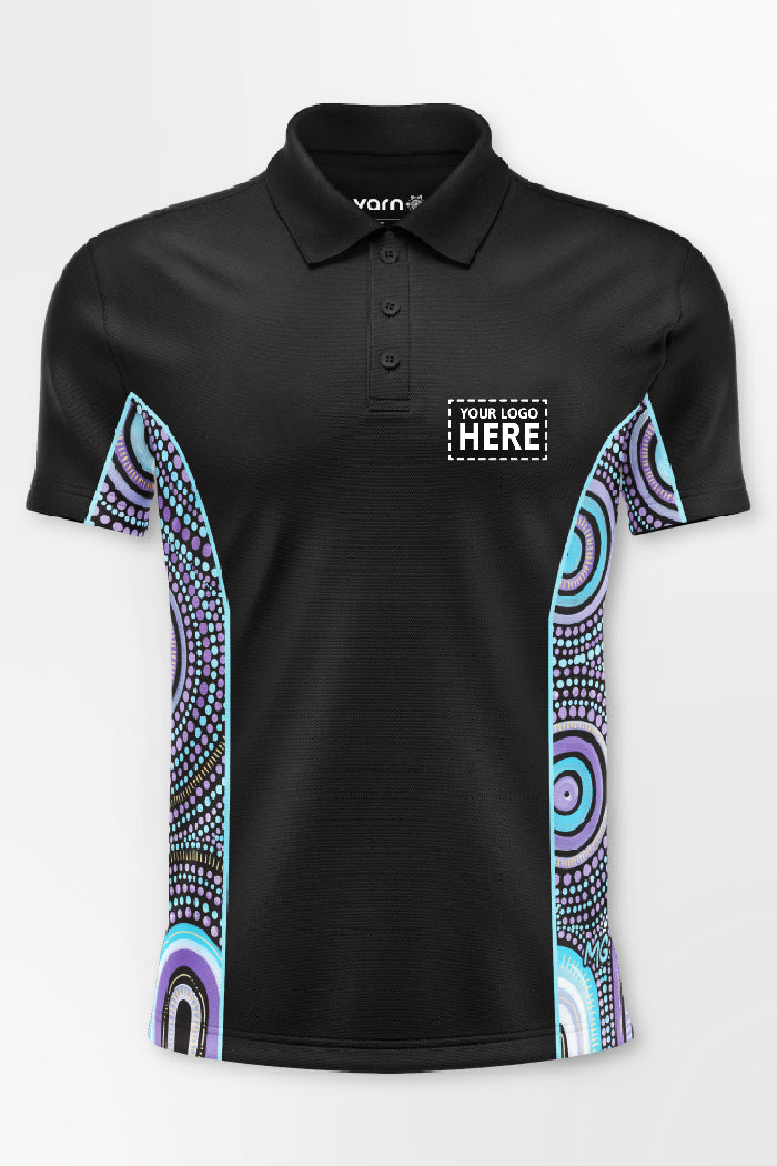 Our Future, Together Black Bamboo (Simpson) Unisex Polo Shirt