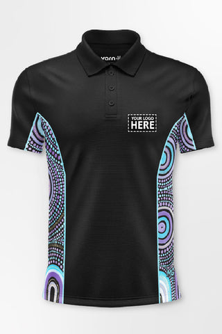 Our Future, Together Black Bamboo (Simpson) Unisex Polo Shirt