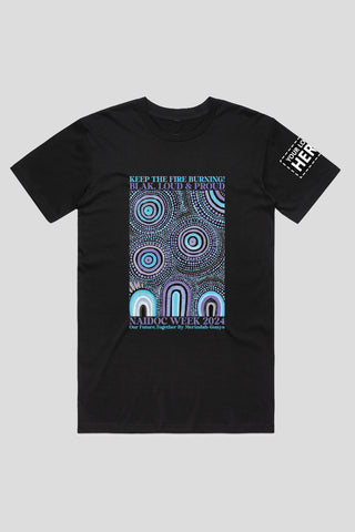 Our Future, Together NAIDOC 2024 Black Cotton Crew Neck T-Shirt