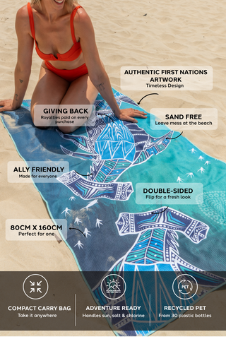 Sacred Women’s Way Sand Free rPET Beach Towel (160cmx160cm) - Ready Stock