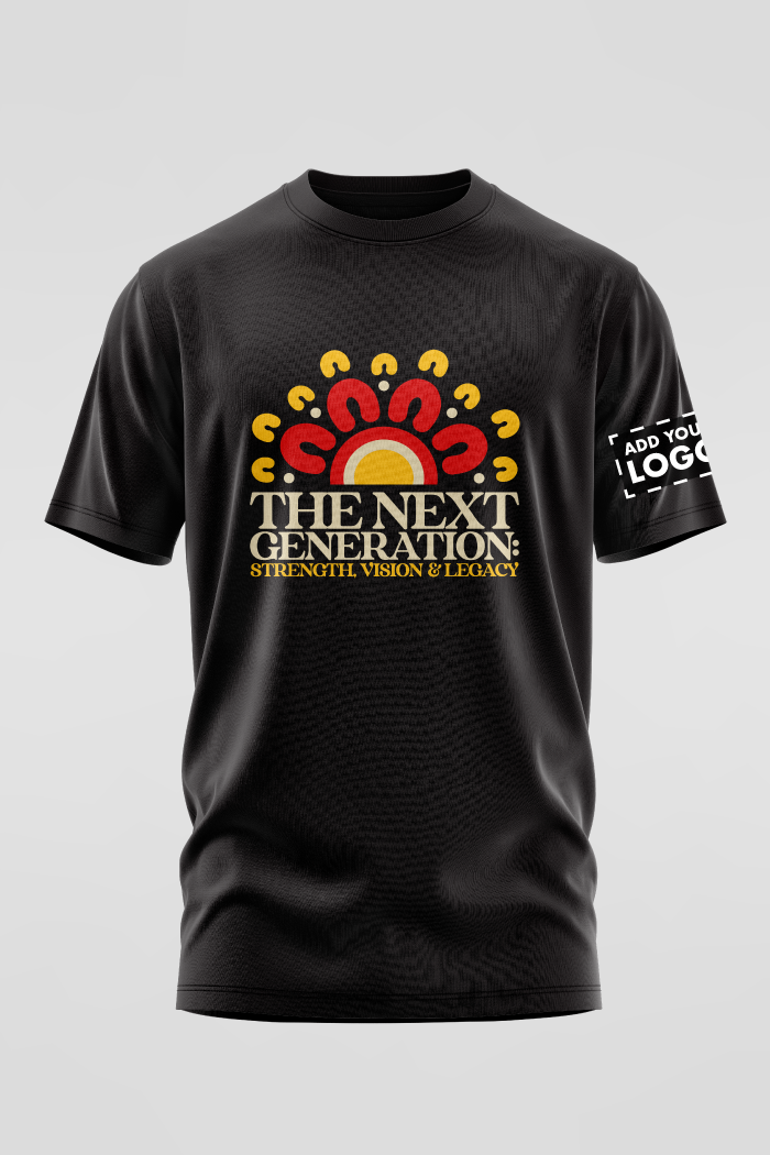 The Next Generation NAIDOC 2025 Black Cotton Crew Neck T-Shirt