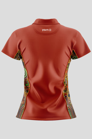 Proud & Deadly NAIDOC 2024 Ochre Red Bamboo (Simpson) Polo Shirt
