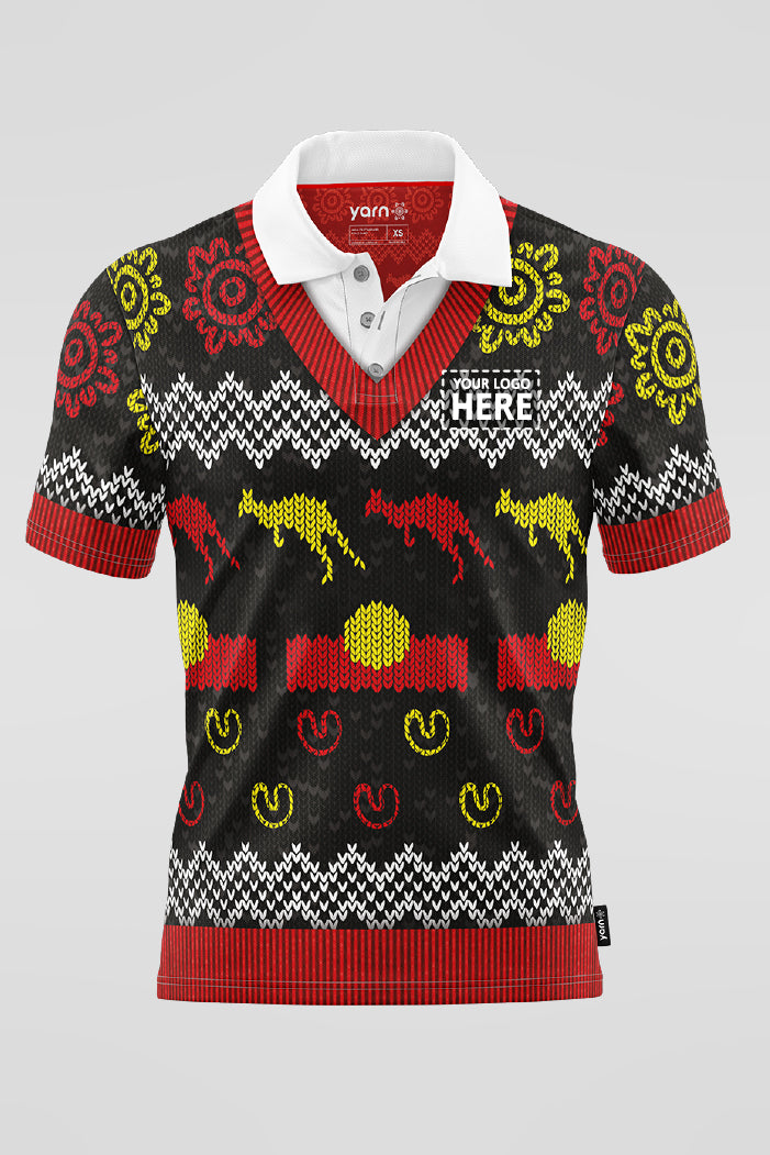 Christmas Joy (Flag) Unisex Polo Shirt