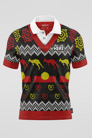 Christmas Joy (Flag) Unisex Polo Shirt