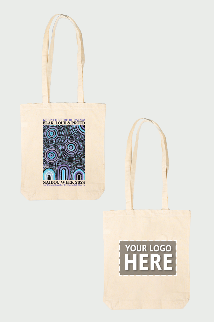 Our Future, Together NAIDOC 2024 Natural Long Handle Cotton Tote Bag