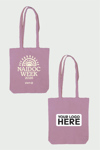 Core NAIDOC Week 2026 Lilac Long Handle Cotton Tote Bag