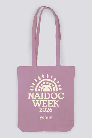 Core NAIDOC Week 2026 Lilac Long Handle Cotton Tote Bag