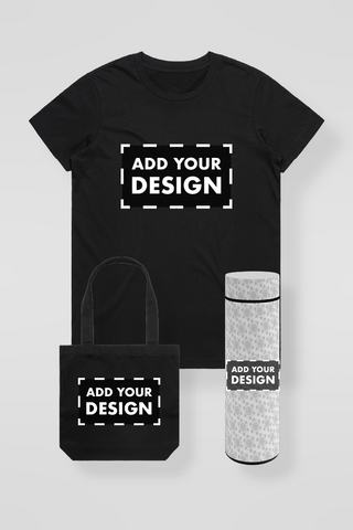 "Design Your Own" T-Shirt, Tote Bag & Infuser Bottle Gift Bundle