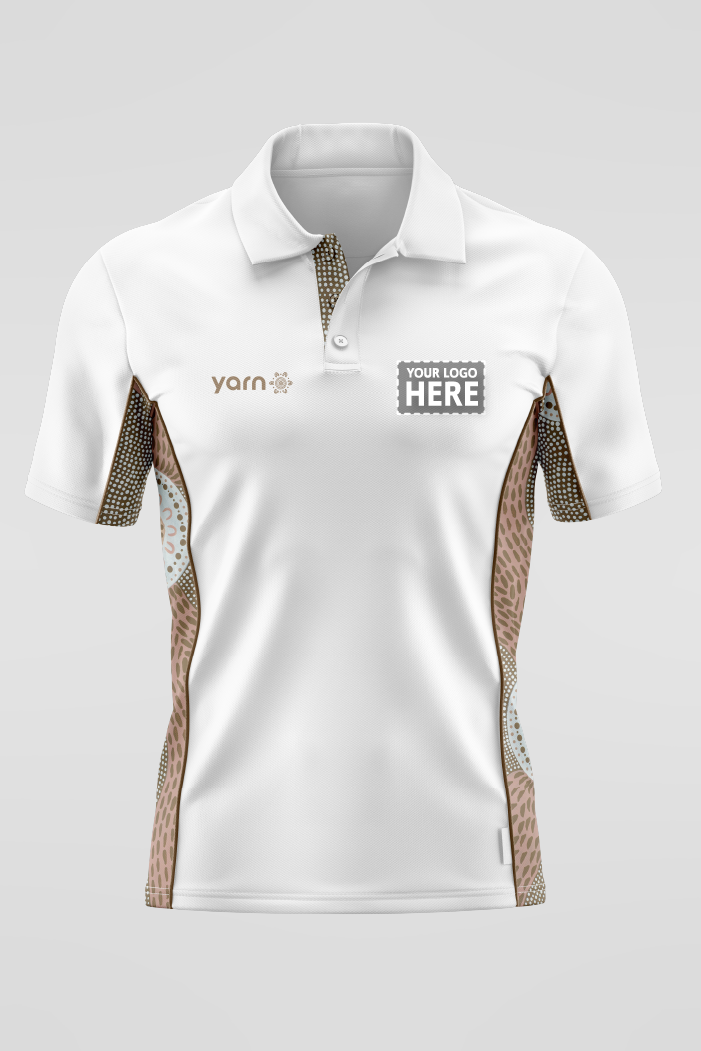 (EXPRESS) Mountains White Bamboo (Simpson) Unisex Polo Shirt