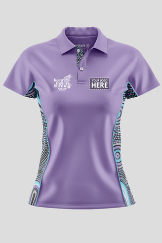 Our Future, Together NAIDOC 2024 Lavender Bamboo (Simpson) Polo Shirt
