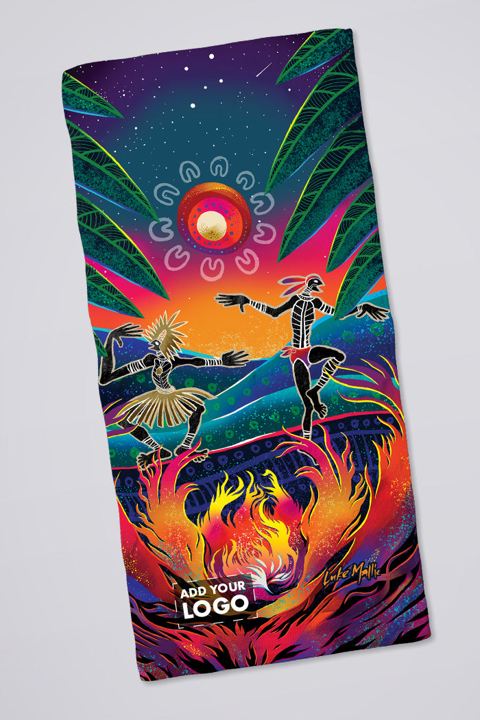 Fire Spirit People Beach Towel