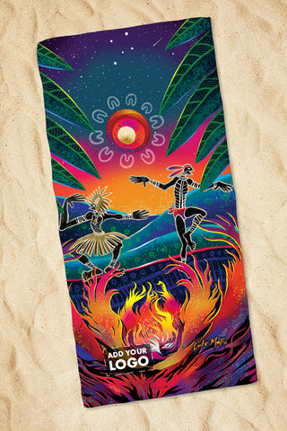 Fire Spirit People Beach Towel