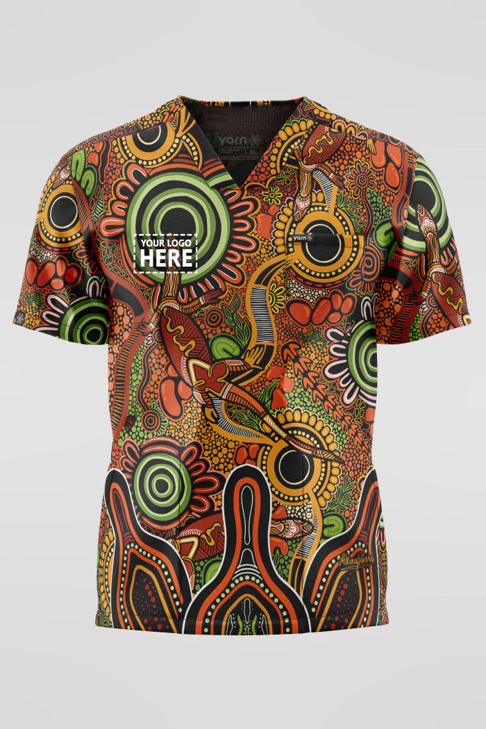 Proud & Deadly NAIDOC 2024 Unisex Three Pocket Scrub Top